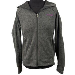 AVALANCHE Zip Hoodie Jacket Fleece Lined Gray Womens M